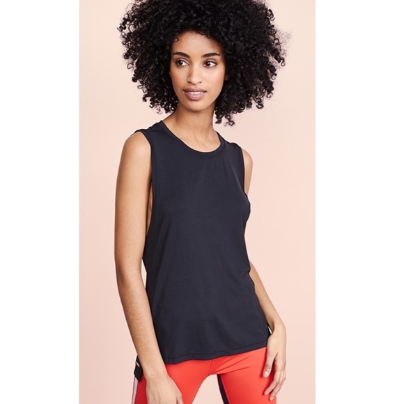 Alala Skimm Black Mesh Tank Top Small - Picture 2 of 9